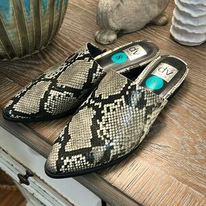 Dolce Vita snakeskin mules